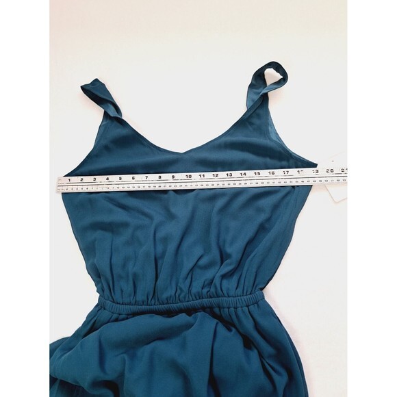 Show Me Your Mumu Kendall Maxi Dress Deep Jade Chiffon Bridesmaid‎ Small S - Picture 7 of 10